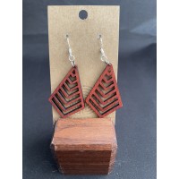 Bloodwood Geometric Shape Earrings