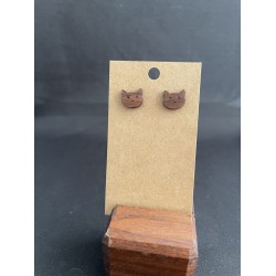  Cat Head Stud Earring