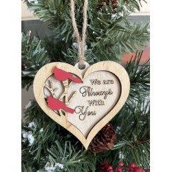 Cardinal Heart Ornament