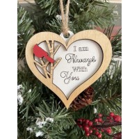 Cardinal Heart Ornament