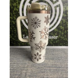 40oz Tumbler Snow Flake